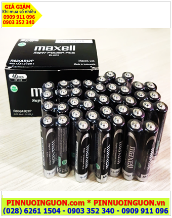 COMBO 1HỘP 40viên Pin AAA 1.5v Maxell R03(AB)2P Super POWER ACE _Giá chỉ 95.000đ/ HỘP 40viên
